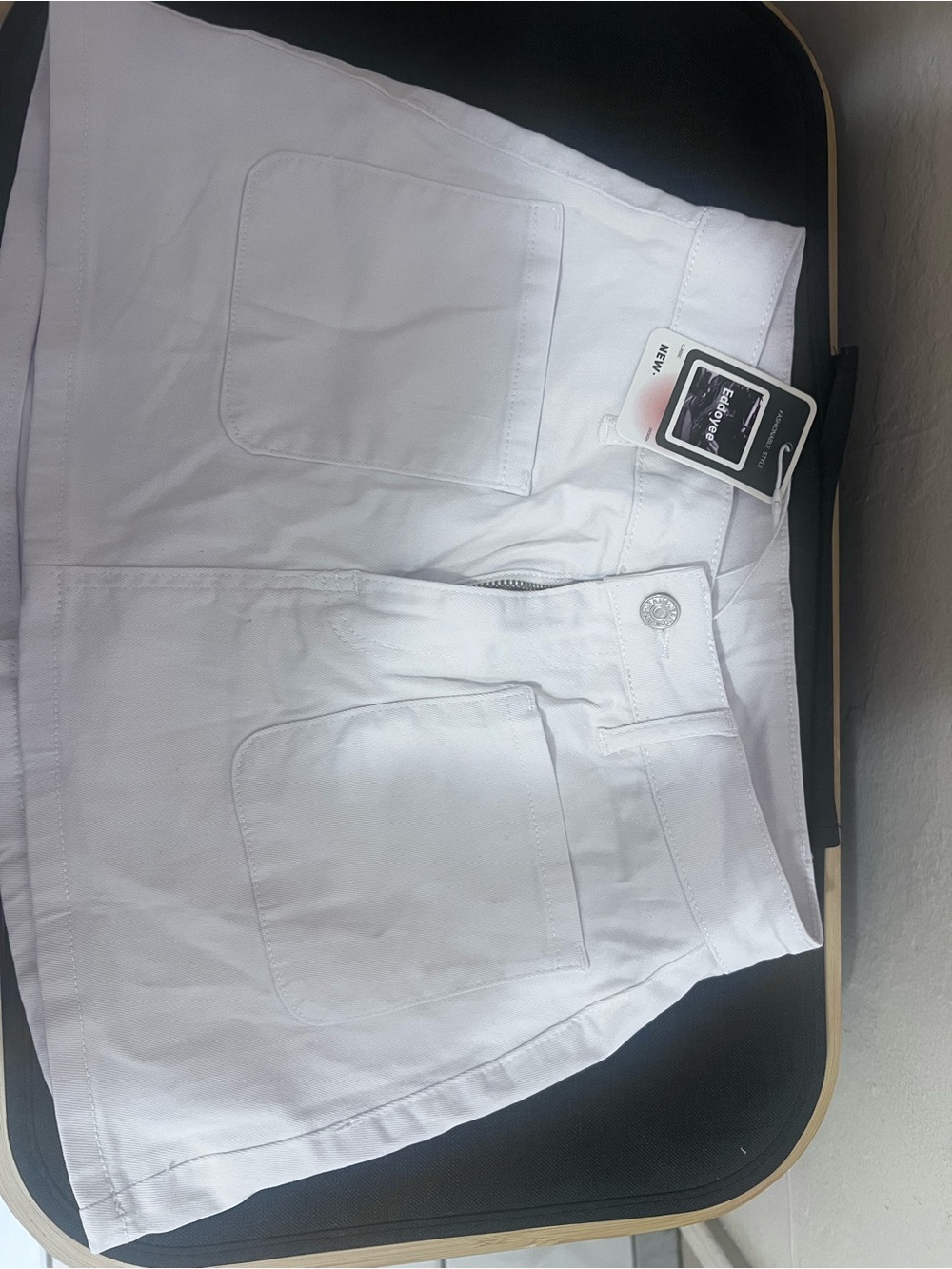 White Women's Easy-Fit Casual Shorts